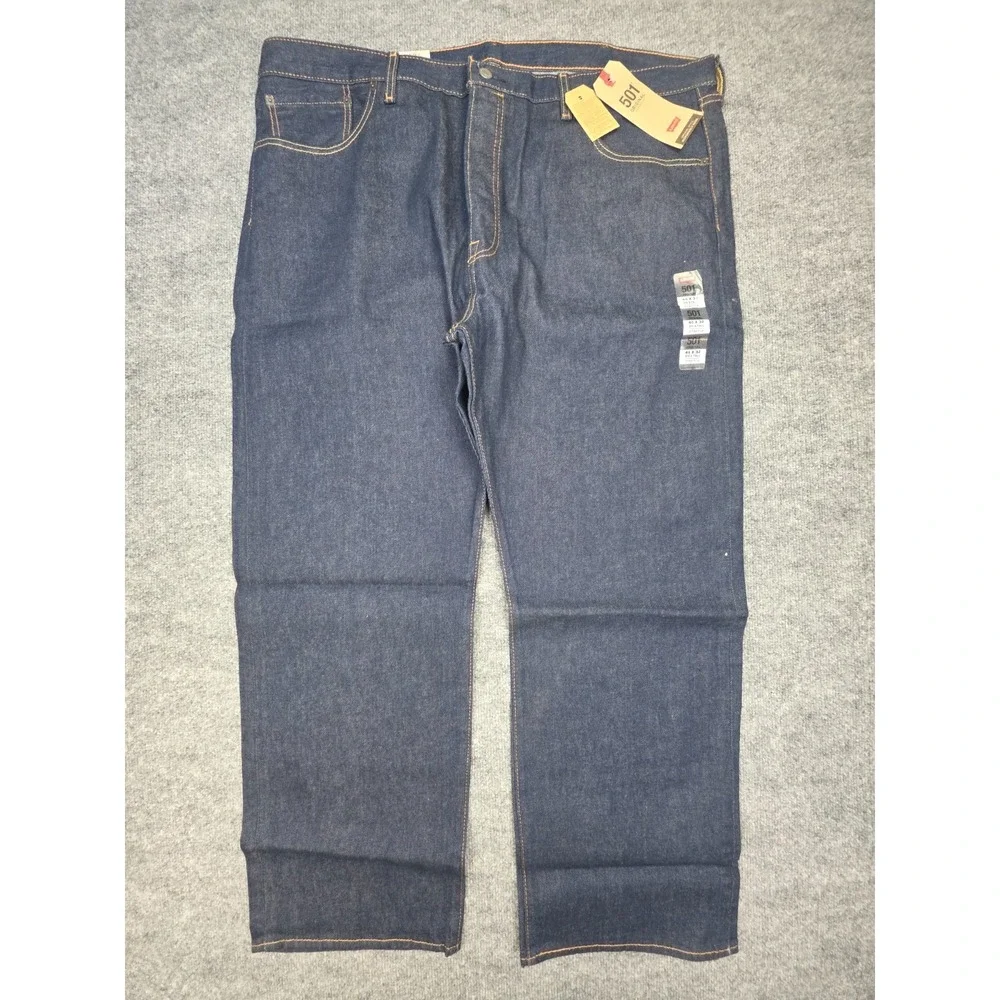 Levi's 501 Jeans Men's 46 x 32 Dark Wash Original Stretch NWT Modern Big & Tall